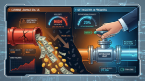 modern vevőszerző weboldal felület aranyérmekkel és növekvő grafikonnal